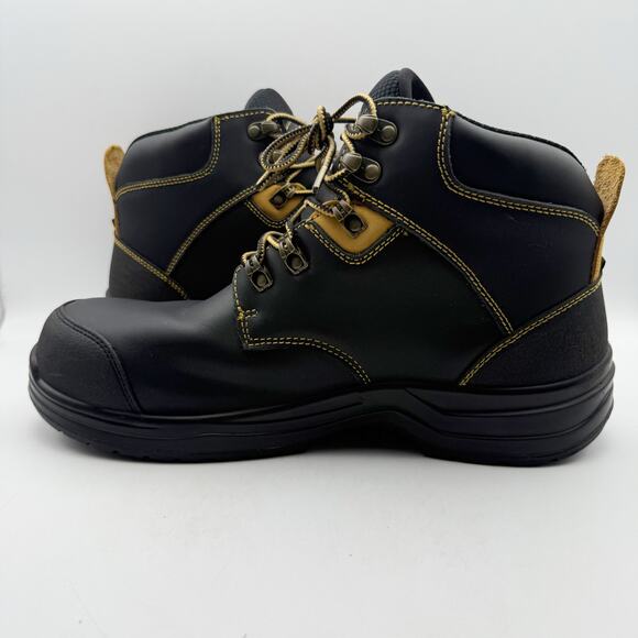 Orthofeet Mens Granite Boots US 13 M EU 46 Black Waterproof Slip Resistant EUC - Picture 7 of 14